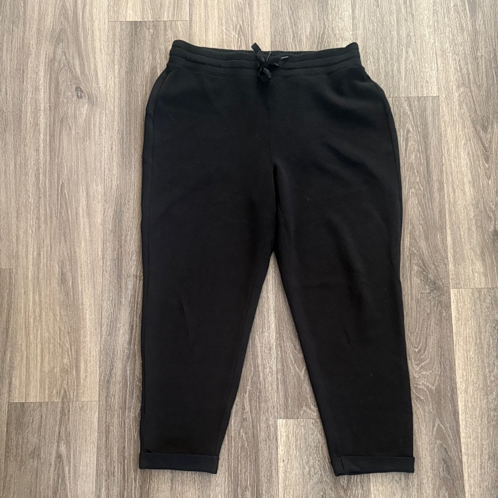 SPANX Women's Black Joggers Sixe XL Soft Cuffed Casual Modal Sweatpants